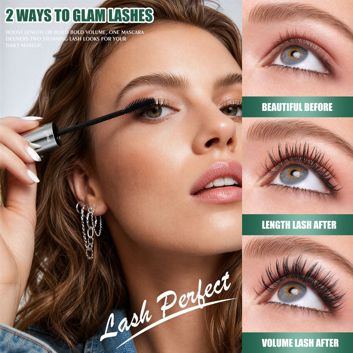 Waterproof long thick curly non-blooming mascara - Rockint