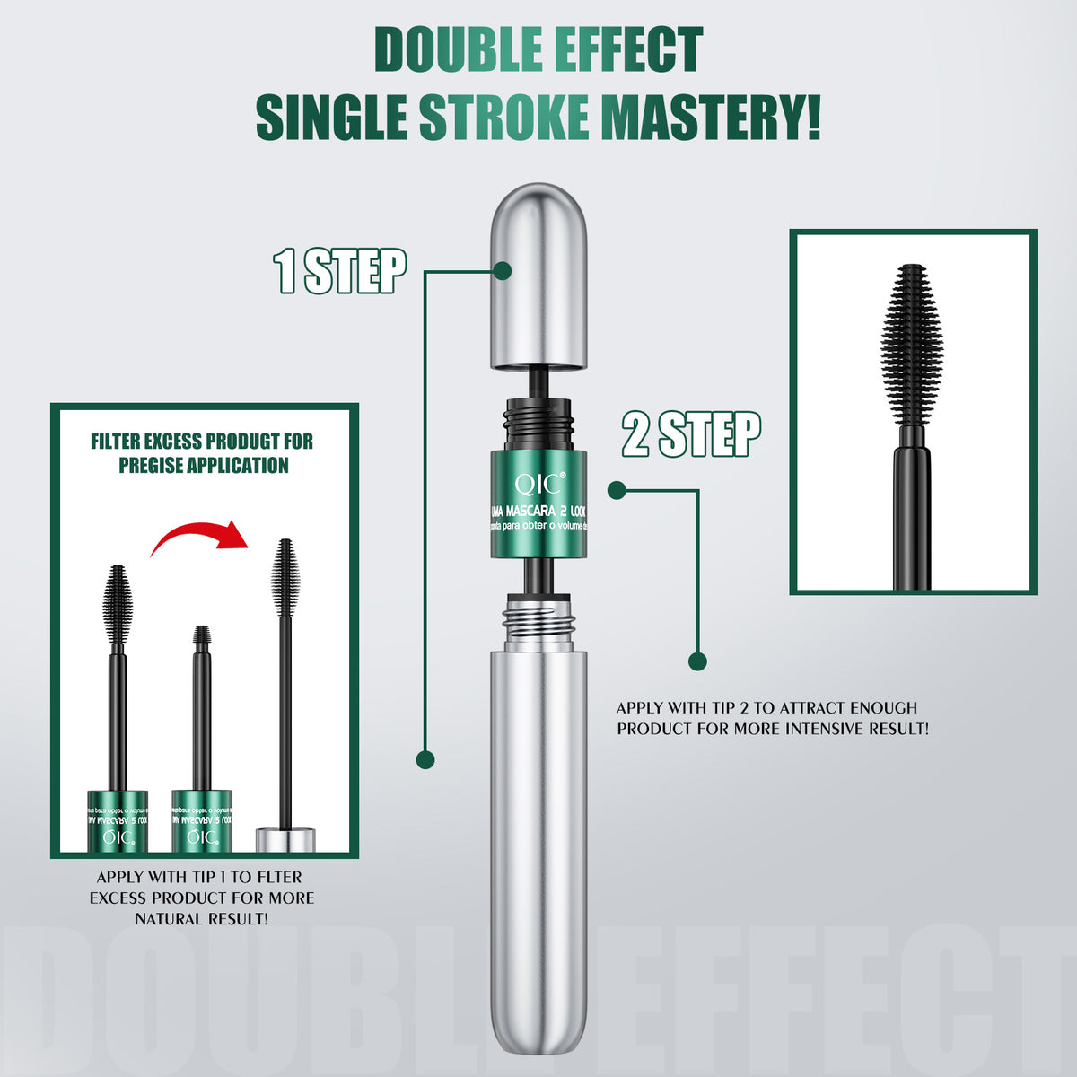 Waterproof long thick curly non-blooming mascara - Rockint