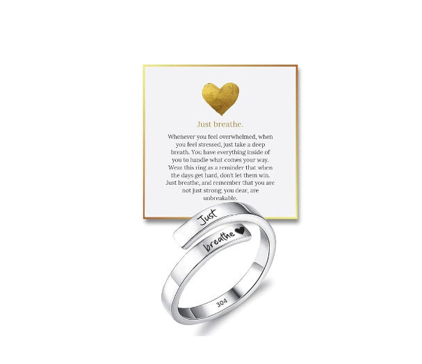 Adjustable Heart Ring Gift
