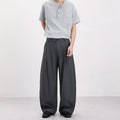 Retro Pleated Striped Baggy Wide Leg Trousers