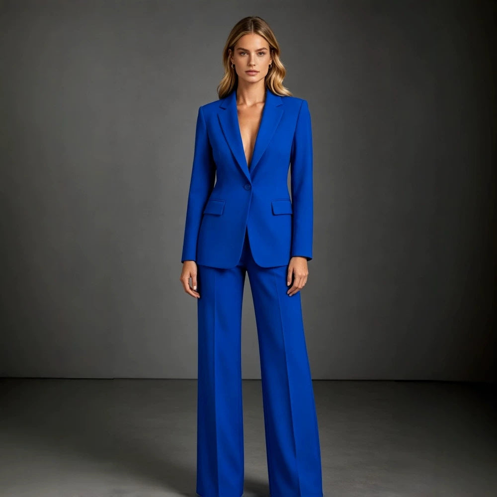 Women's Casual Suit Set - Slim Fit Blazer and Dress Pants Two Piece Office Outfit - Rockint