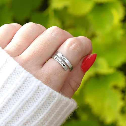 Adjustable Heart Ring Gift