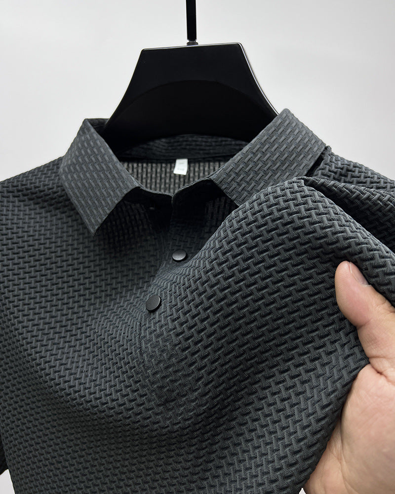 Mesh Ice Silk Short Sleeve T-shirt Mens Clothing - Rockint
