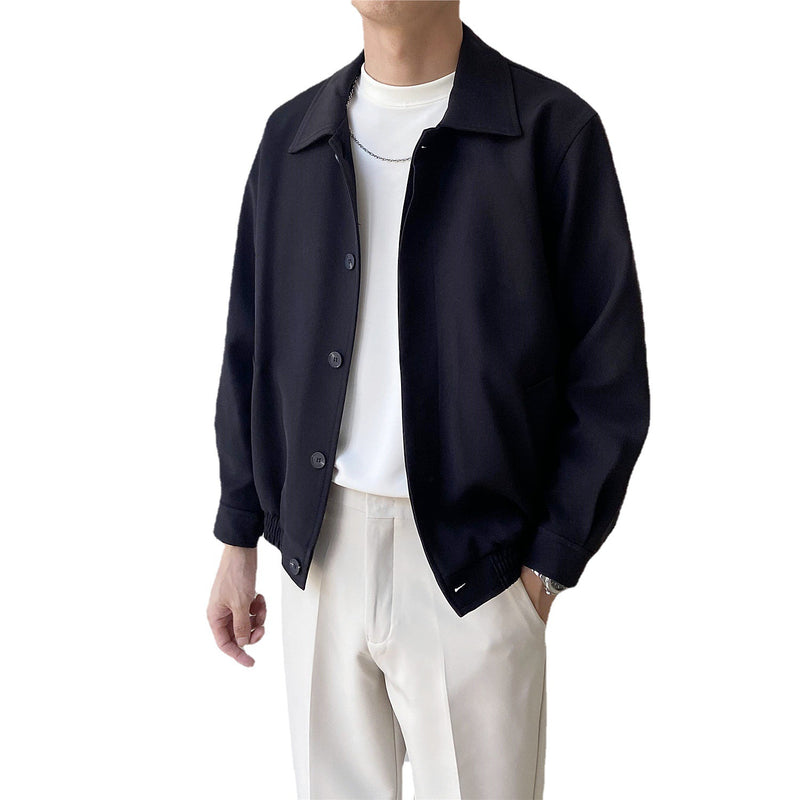Korean-style Men's cote Loose-fitting Cropped Style