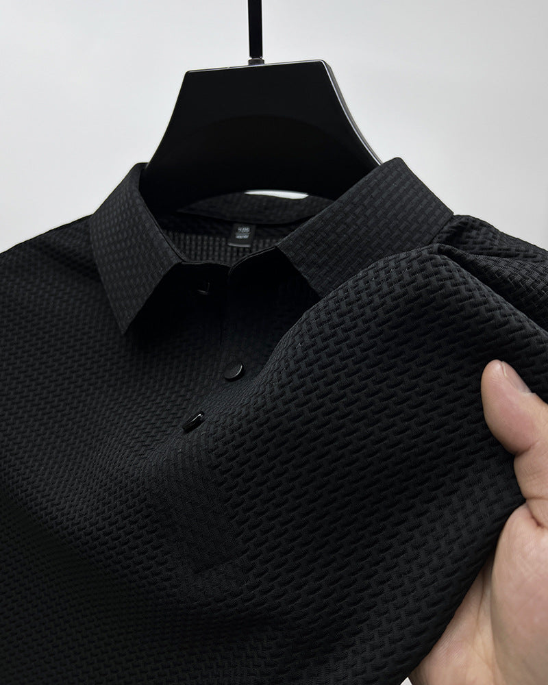 Mesh Ice Silk Short Sleeve T-shirt Mens Clothing - Rockint