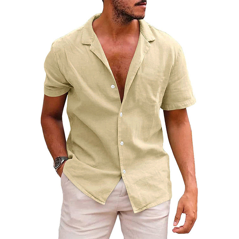 Men's Casual Button-Down Shirt Short Sleeve - Rockint