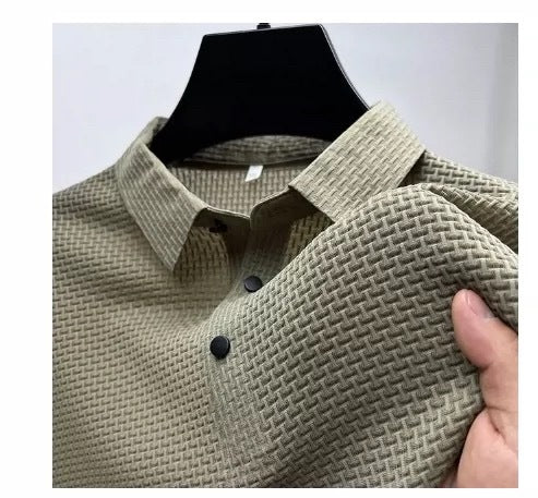 Mesh Ice Silk Short Sleeve T-shirt Mens Clothing - Rockint