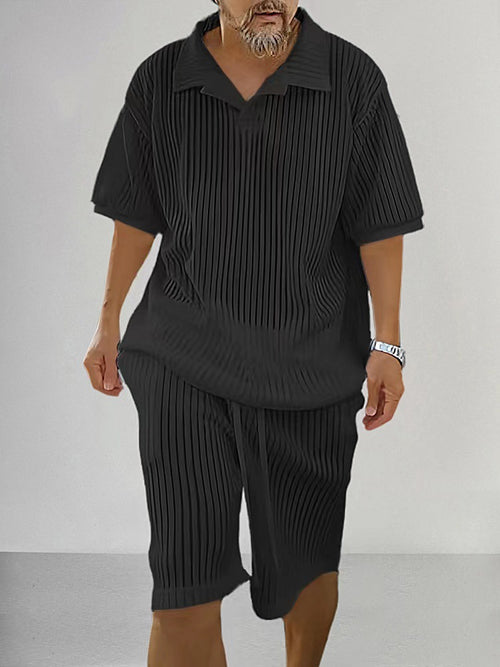 Casual Loose Short-Sleeve Top and Shorts Set Men's Clothing - Rockint