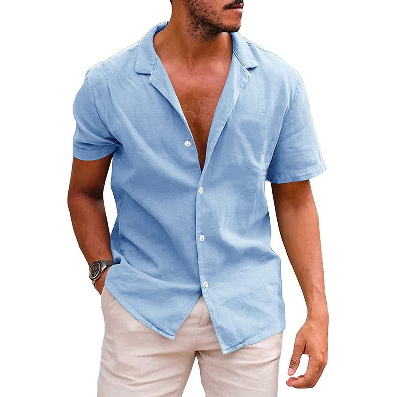 Men's Casual Button-Down Shirt Short Sleeve - Rockint