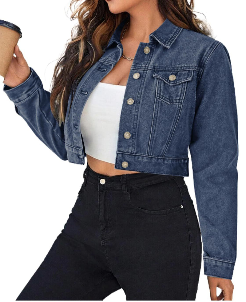 Women's Denim Top Short and Denim Jacket