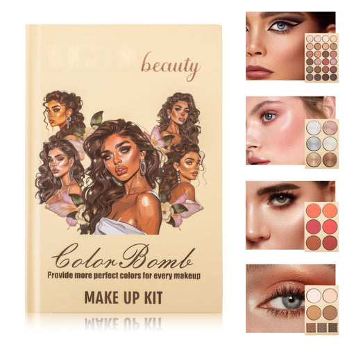 63-Color Makeup Kit - Multi-Function Eyeshadow, Blush, Highlighter & Contour Palette - Rockint