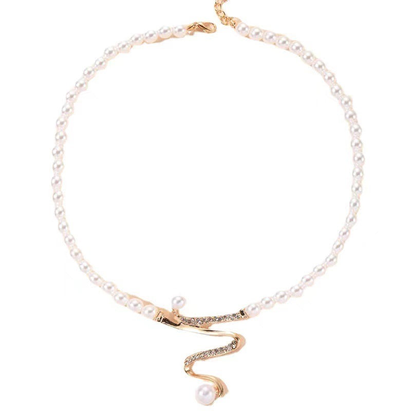 Pearl Necklace and Earrings Set - Rockint