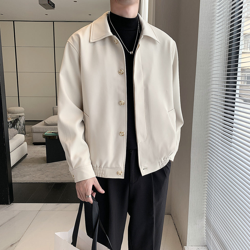 Korean-style Men's cote Loose-fitting Cropped Style - Rockint