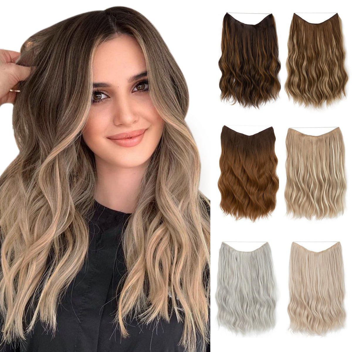 Wavy Hair Extension Pieces