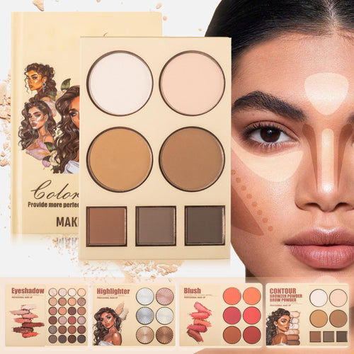 63-Color Makeup Kit - Multi-Function Eyeshadow, Blush, Highlighter & Contour Palette - Rockint