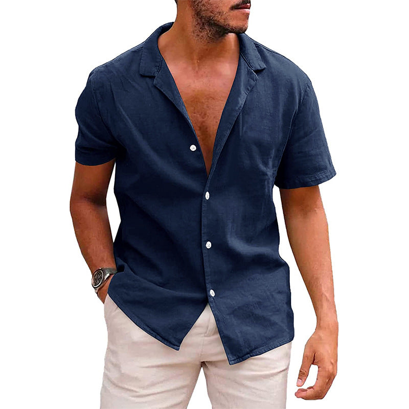 Men's Casual Button-Down Shirt Short Sleeve - Rockint