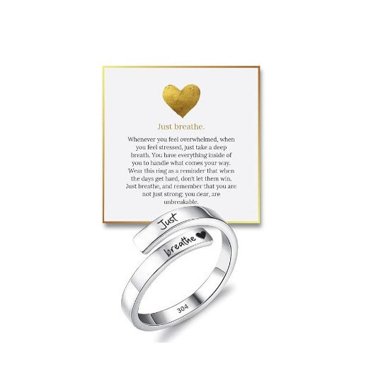 Adjustable Heart Ring Gift