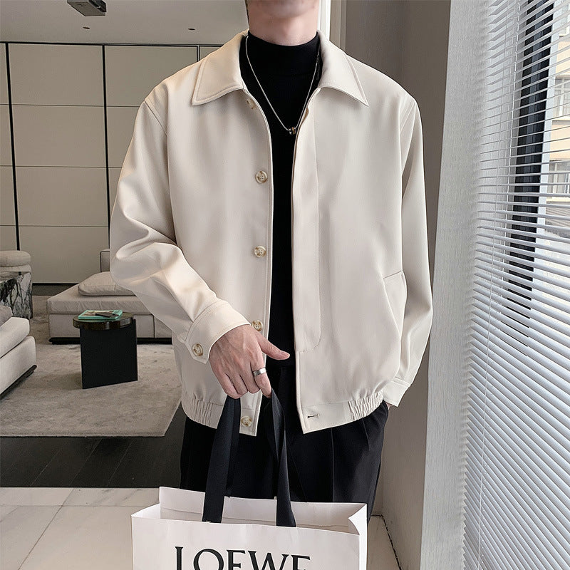 Korean-style Men's cote Loose-fitting Cropped Style - Rockint