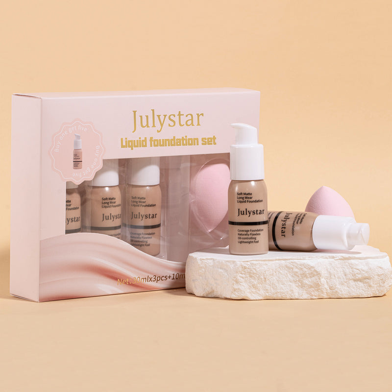 Liquid Foundation Natural Moisturizing Make-up Set