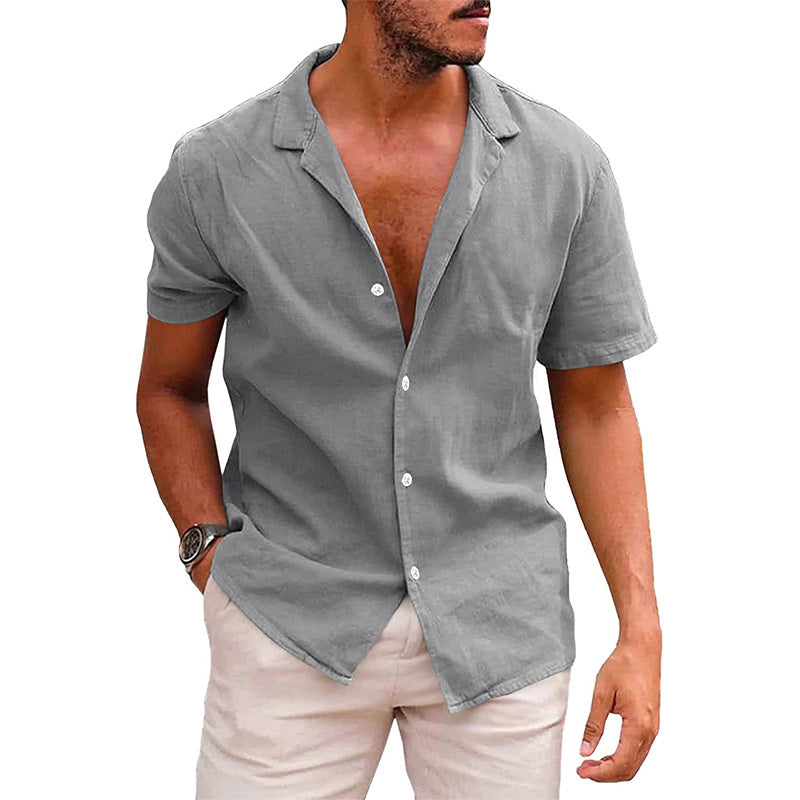 Men's Casual Button-Down Shirt Short Sleeve - Rockint