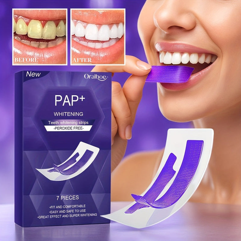 Whitening Teeth Strips Dry application