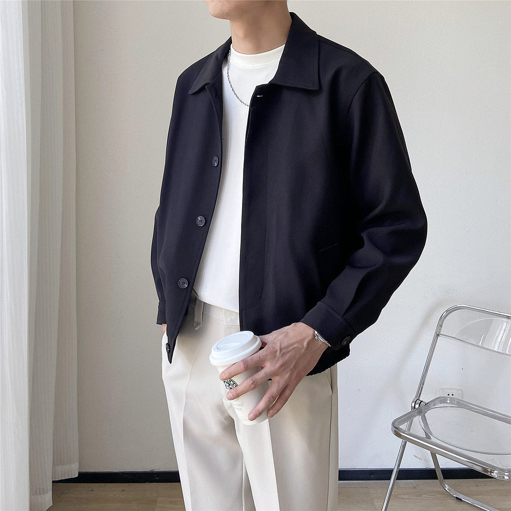 Korean-style Men's cote Loose-fitting Cropped Style - Rockint