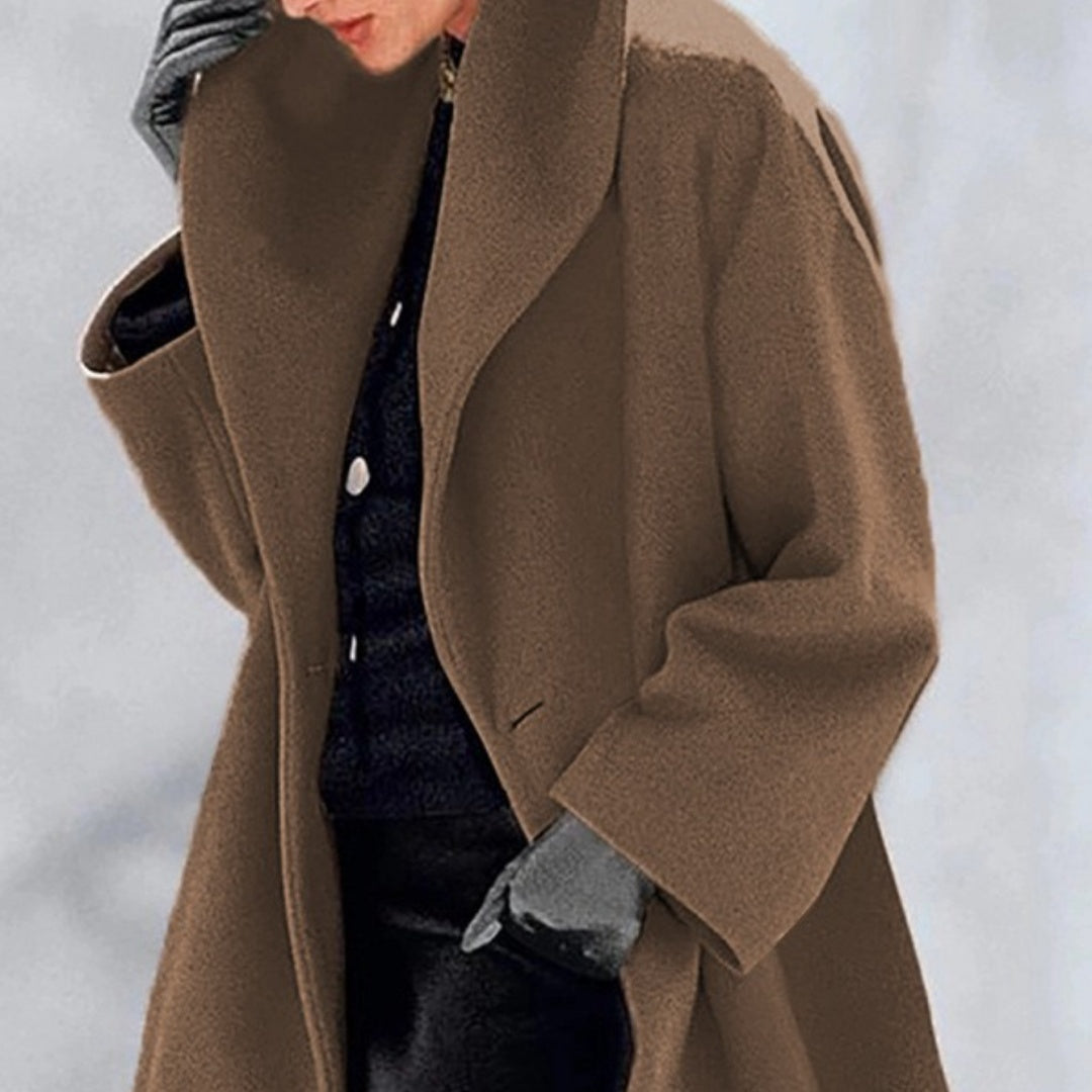 Women's Trendy Clothes Multi-color Round Neck Loose Sweater Woolen Coat Solid Casual Coat For Autumn And Winter - Rockint